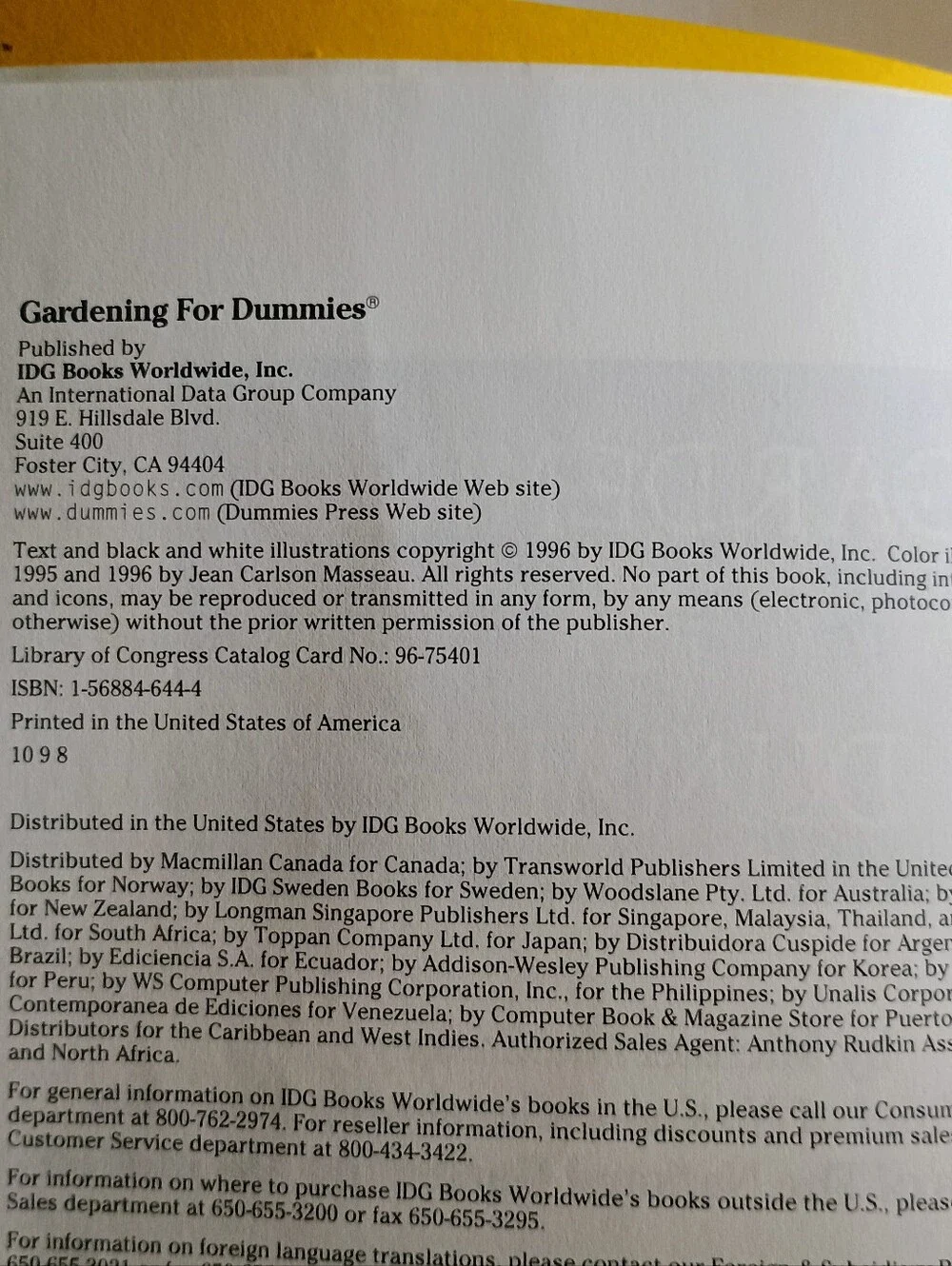 Gardening for Dummies Book (1996) by Michael MacCaskey, Paperback, Pre-owned